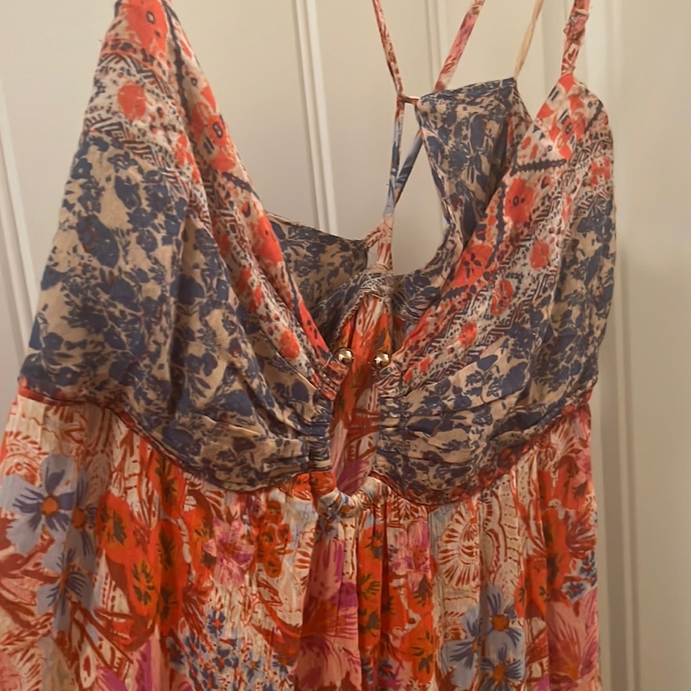 Free People intimates Maxi Medium is Orange and Tan  Small is Blue and Purple